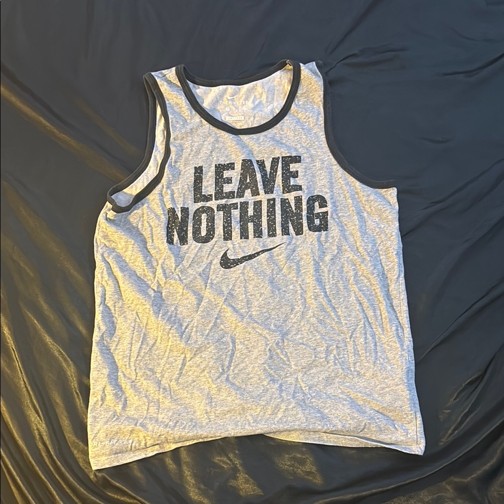Nike Heather Gray Tank with Black Accents